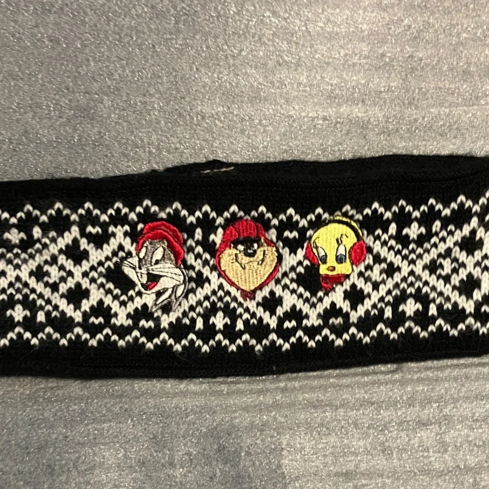Black and White Looney Tunes Character Knit Vintage Headband